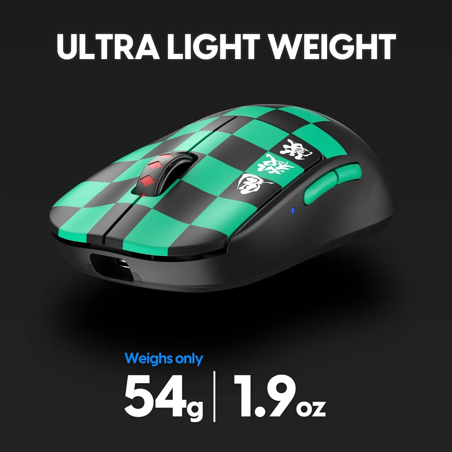 Pulsar Gaming Gears [Pulsar x Demon Slayer X2V2 Medium Wireless Gaming Mouse, 4K PC Mouse Mac Computer Mice, Optical Collectible Mouse, 26000 DPI, KAMADO TANJIRO (Superglide&4K dongle Included)