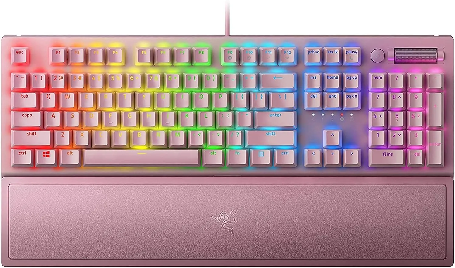 Razer BlackWidow V3 Mechanical Gaming Keyboard: Green Mechanical Switches - Tactile & Clicky - Chroma RGB Lighting - Compact Form Factor - Programmable Macro Functionality - Quartz