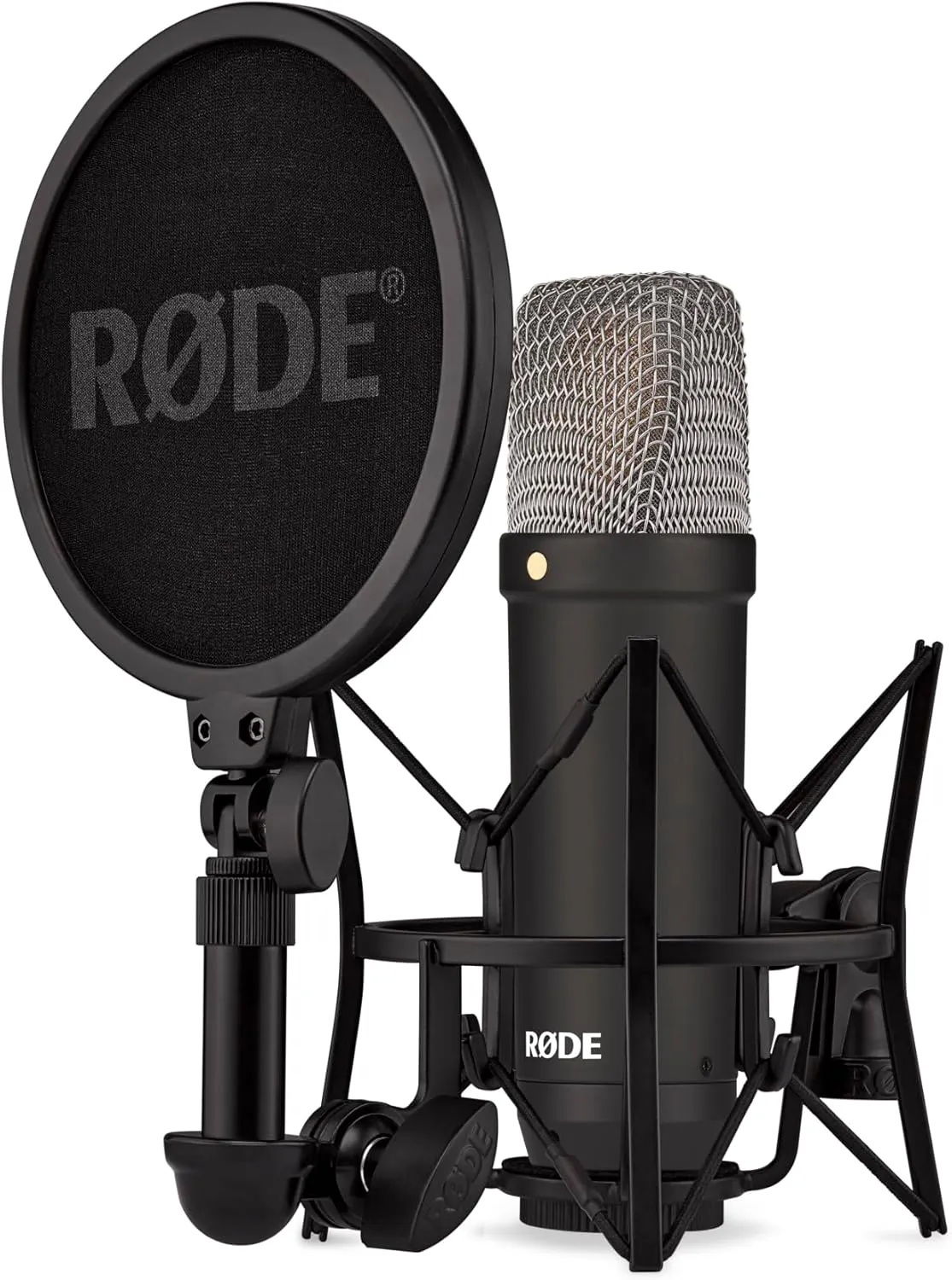 RDE NT1 Signature Series Condenser Microphone Bundle with SM6 Shockmount, Pop Filter, Audio-Technica ATH-M20X Studio Monitor Headphones