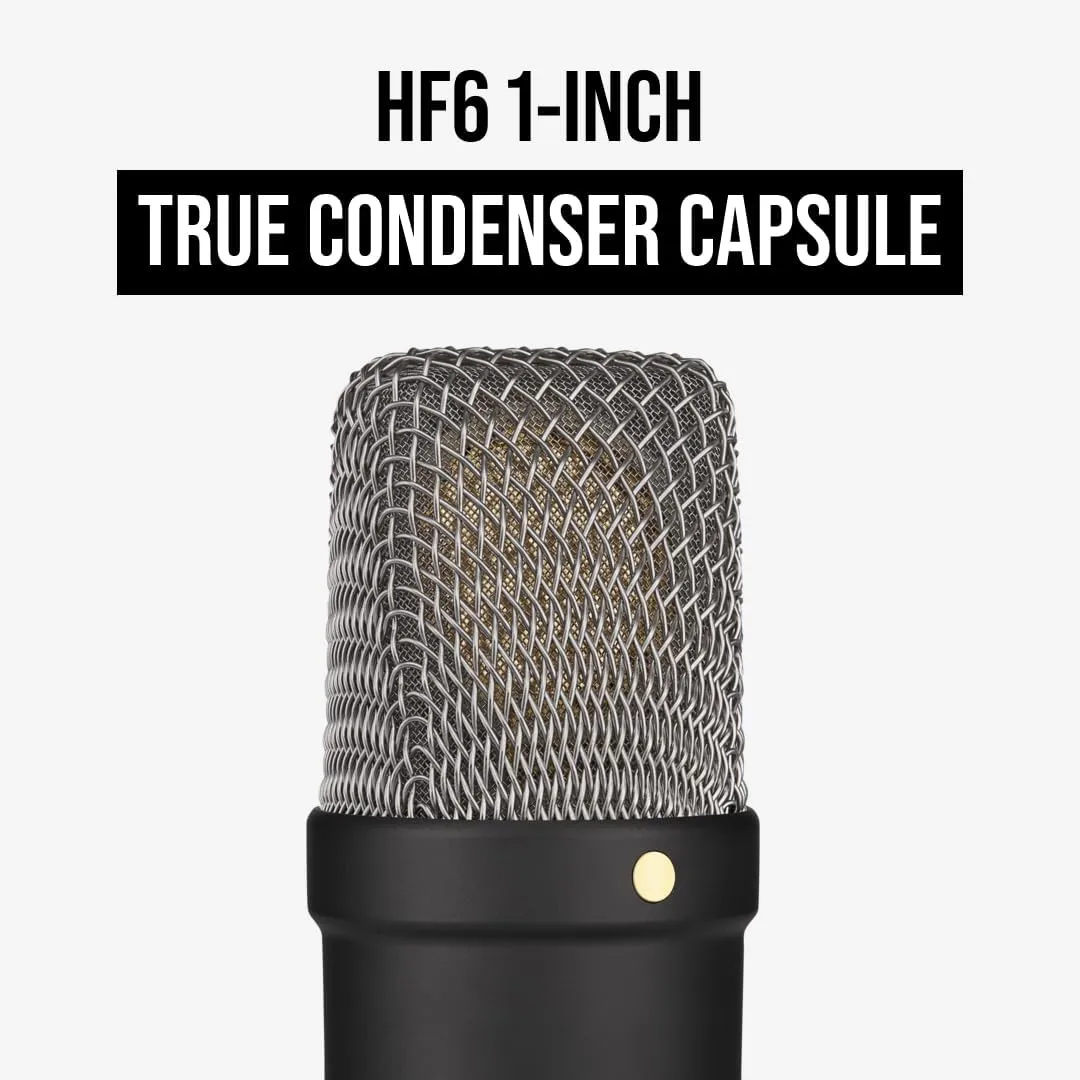RDE NT1 Signature Series Condenser Microphone Bundle with SM6 Shockmount, Pop Filter, Audio-Technica ATH-M20X Studio Monitor Headphones