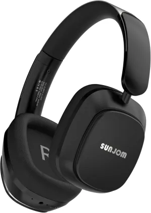 Remix 130H Playtime Wireless Over-Ear Headphones, ANC/ENC Active Noise Cancelling, Foldable Rotatable Lightweight Bluetooth Headphones with Microphone Type-C for Call Travel Sports (Black)
