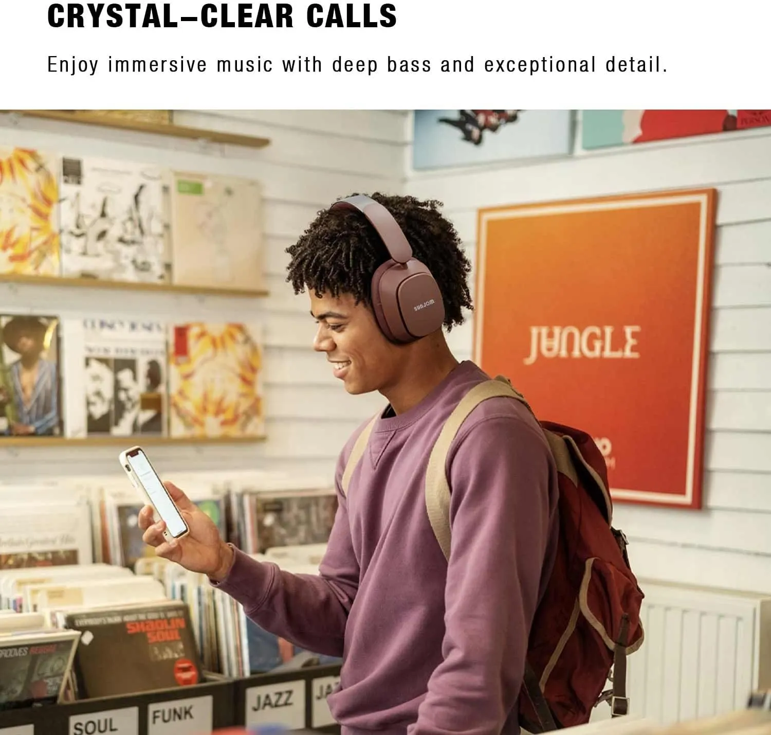 Remix 130H Playtime Wireless Over-Ear Headphones, ANC/ENC Active Noise Cancelling, Foldable Rotatable Lightweight Bluetooth Headphones with Microphone Type-C for Call Travel Sports