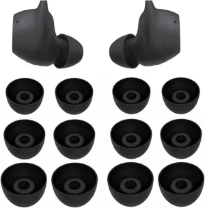 Replacement Ear Tips Eartips Ear Plug Ear Gels Compatible with Samsung Galaxy Buds FE Earbuds,JNSA Silicone Ear Tip Replacement for Galaxy Buds FE,S/M/L 6 Pairs,Graphite Black 532