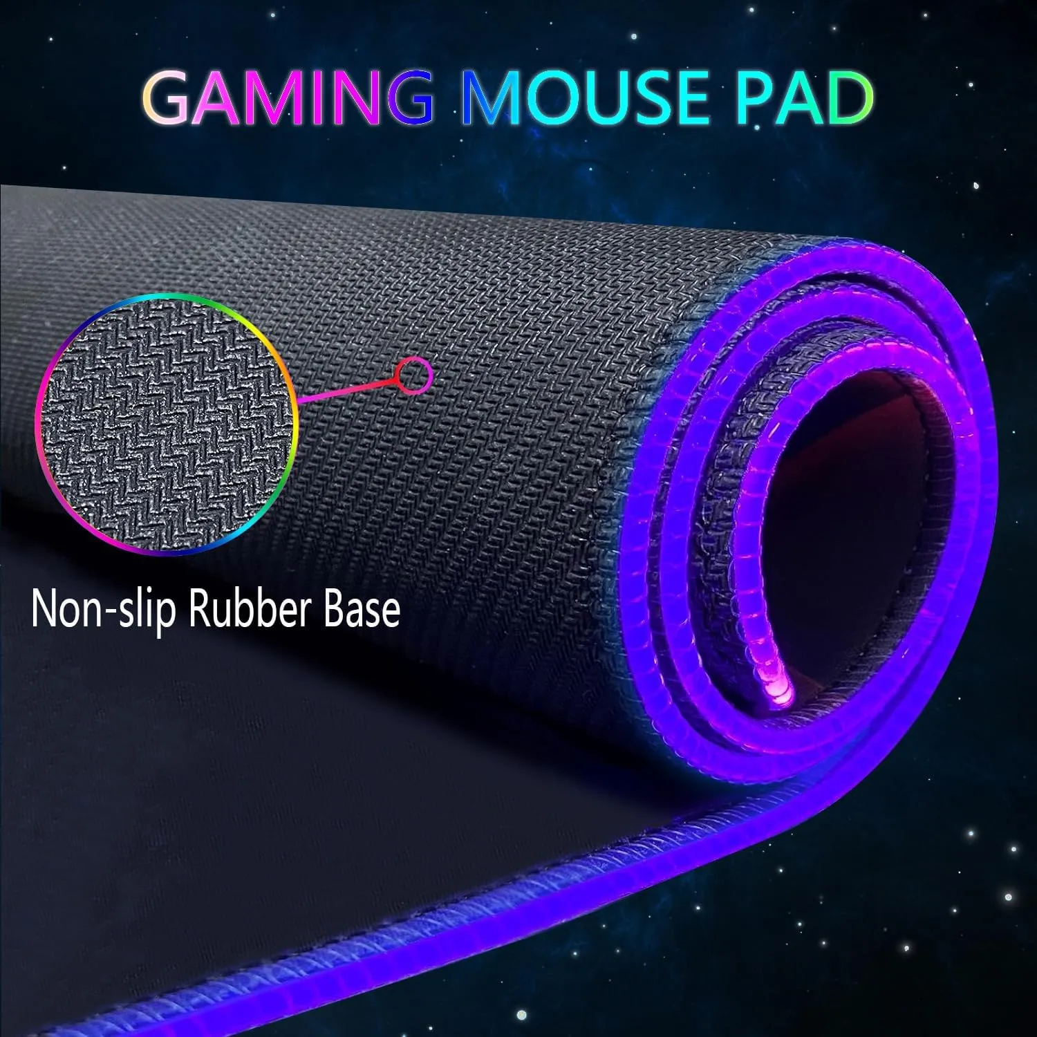 RGB Gaming Mouse Pad, Large Mousepad with Led Light, Gaming Accessories Keyboard Pad for Desk, Non-Slip Rubber Base Big Mouse Mat for Gamer, 31.5 X 11.8 Inch, Japanese Streets