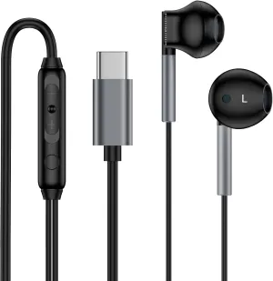 Samsung Wired Headphones USB C Earbuds for Galaxy S25 Ultra/S24 FE/S23/S22/S21/S20/A16/A56/A36, Ear Buds Wired Headphones for iPhone 16e/16/16 Pro/16Pro Max/16Plus/15/15Pro/15Pro Max/15Plus, One Plus