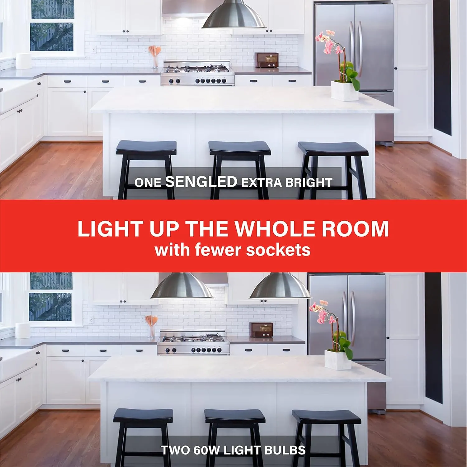 Sengled Smart Light Bulbs, 100W Equivalent WiFi Light Bulb, 1500LM High Brightness Smart Bulbs That Work with Alexa Google, Dimmable A19 Daylight 5000K Alexa Light Bulb, CRI>90, No Hub Required, 4Pack