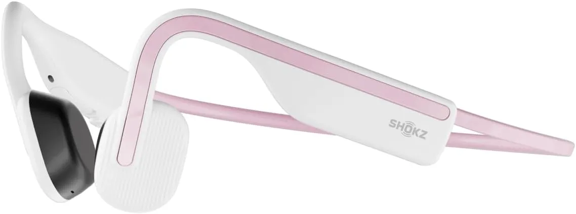 SHOKZ OpenMove - Open-Ear Bluetooth Sport Headphones, Bone Conduction Wireless Earphones, Sweatproof for Running and Workouts, with Sticker Pack (Pink)