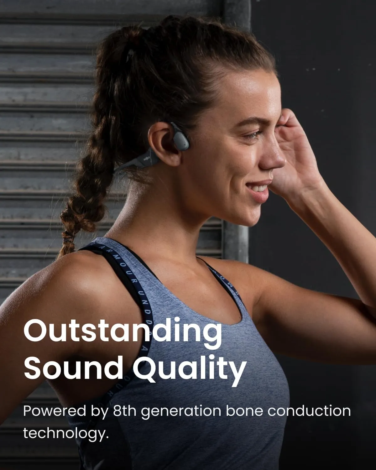 SHOKZ OpenRun (AfterShokz Aeropex) - Open-Ear Bluetooth Bone Conduction Sport Headphones - Sweat Resistant Wireless Earphones for Workouts and Running - Built-in Mic, with Headband