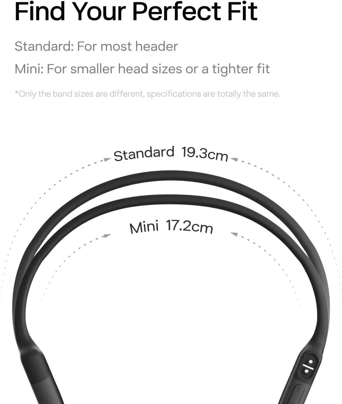 SHOKZ OpenRun Mini (AfterShokz Aeropex Mini) -Bone Conduction Open-Ear Bluetooth Sport Headphones - Waterproof Wireless Earphones for Workouts and Running - Built-in Mic, with Headband