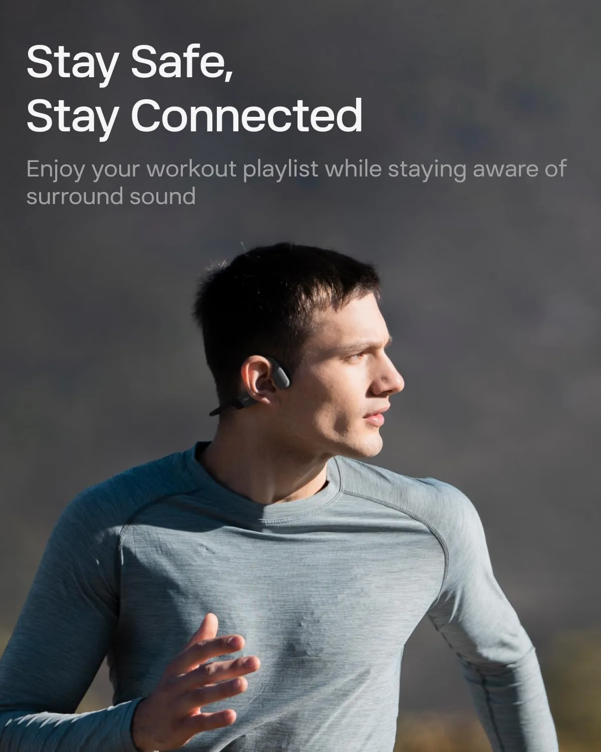 SHOKZ OpenRun Mini (AfterShokz Aeropex Mini) -Bone Conduction Open-Ear Bluetooth Sport Headphones - Waterproof Wireless Earphones for Workouts and Running - Built-in Mic, with Headband