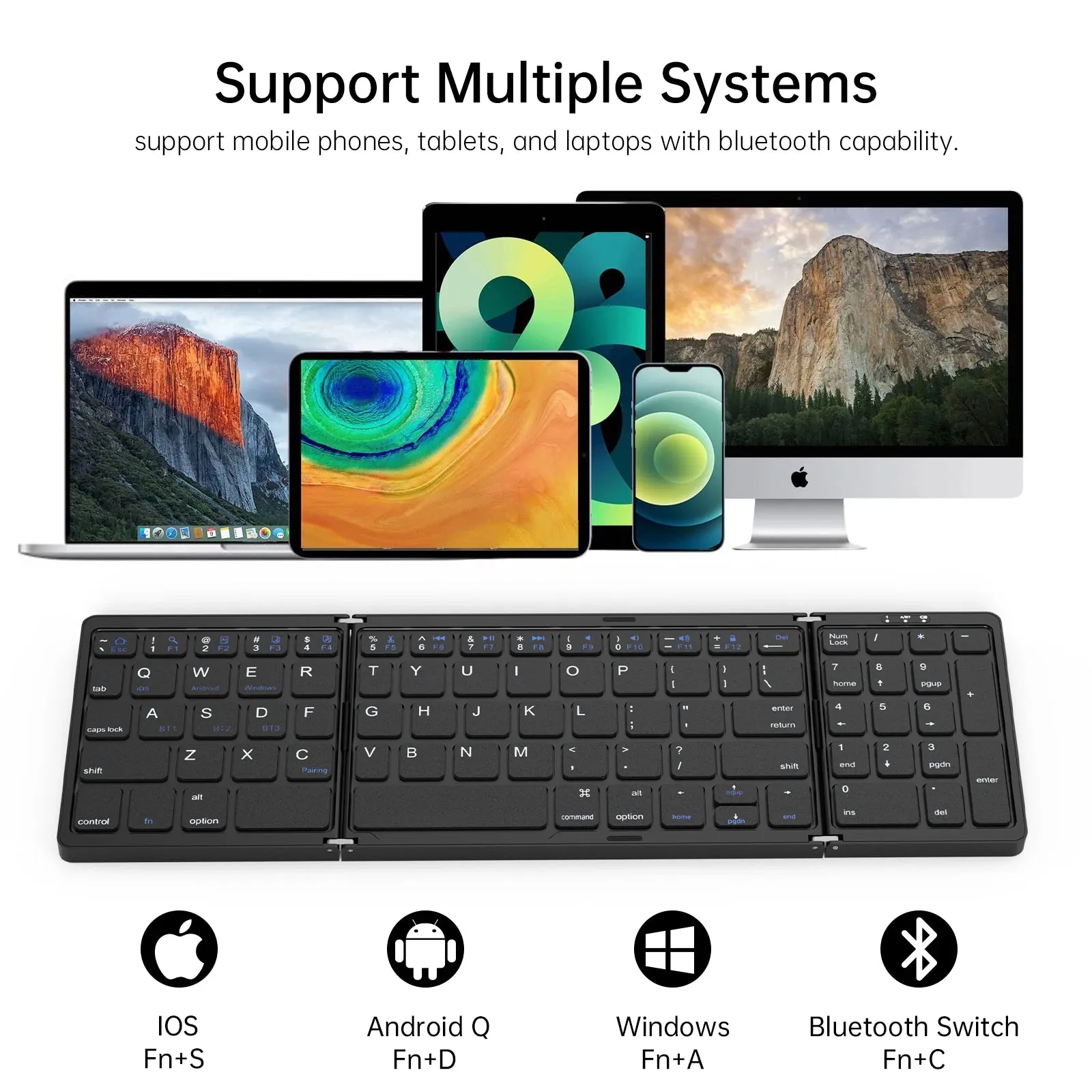 SIKAI Mini Portable Folding Keyboard