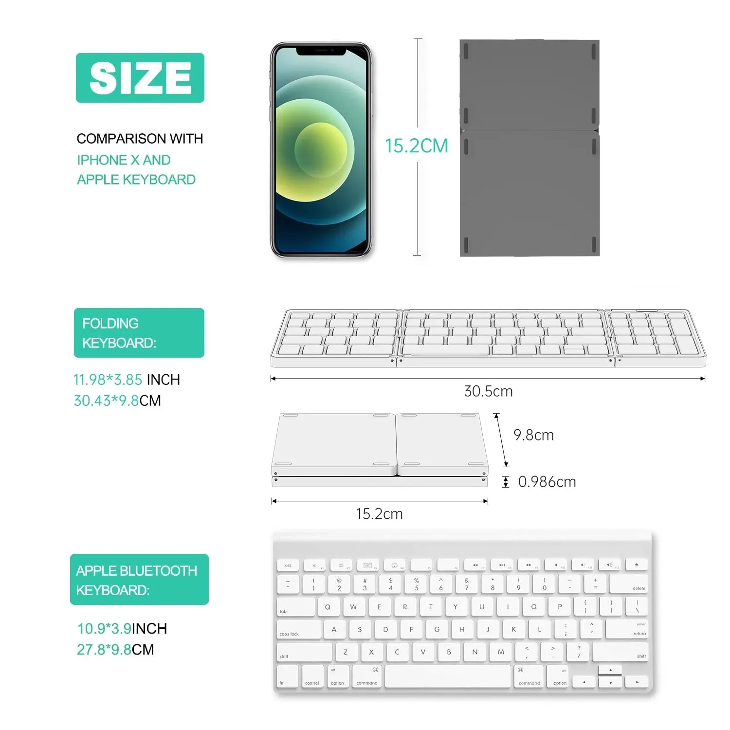 SIKAI Mini Portable Folding Keyboard