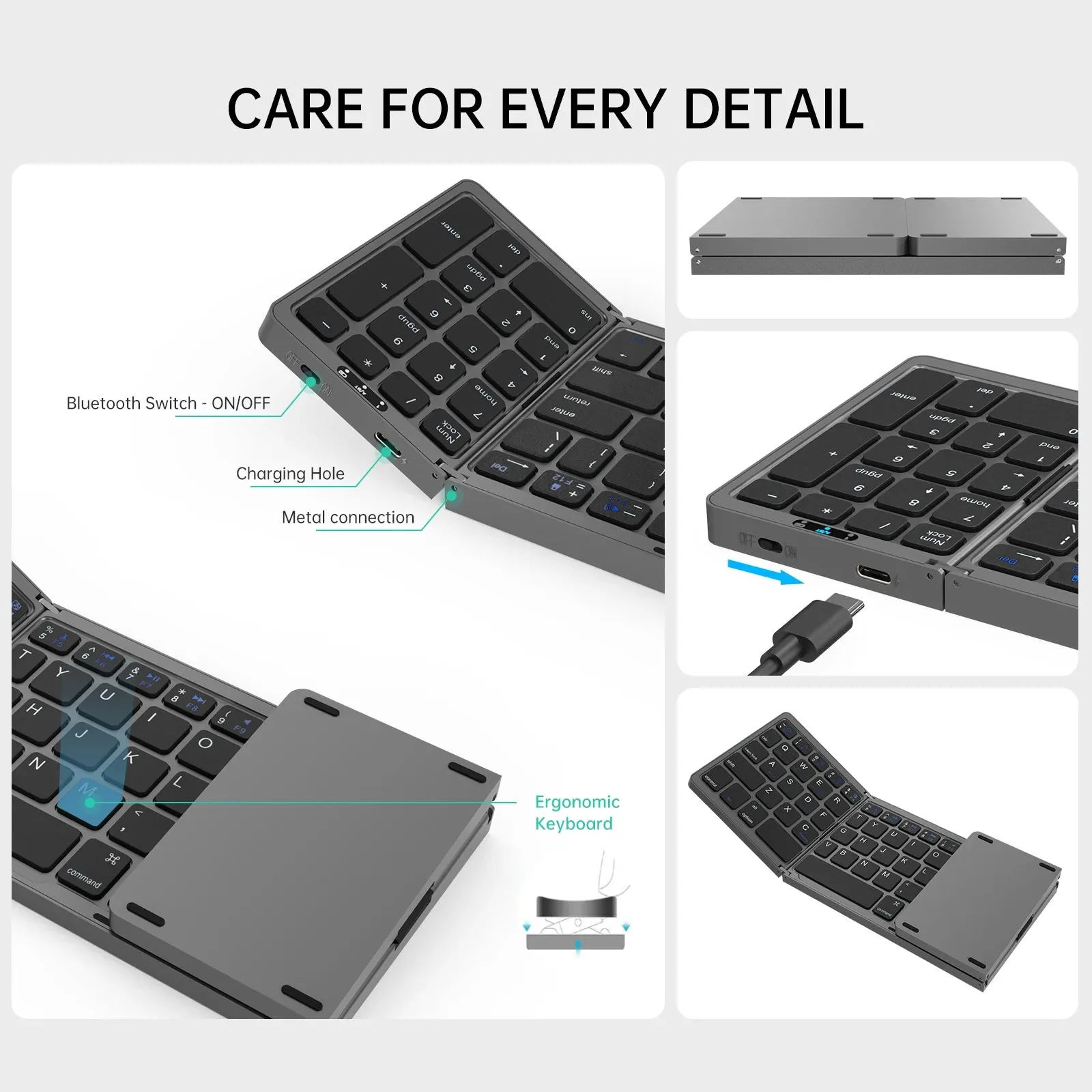 SIKAI Mini Portable Folding Keyboard
