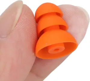 Silicone Eartips , Silicone Earbud Tips , Replacement Eartips , 8pcs Noise Reduction Replacement Earplugs Orange Comfort for Se846 for Inner Hole 2 . 0mm3 . 5mm Earbud