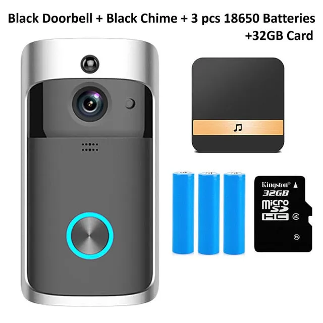 Smart Doorbell Camera Wifi Wireless Call Intercom Video-Eye for Apartments Door Bell Ring for Phone Home Security Cameras