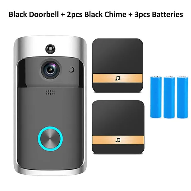 Smart Doorbell Camera Wifi Wireless Call Intercom Video-Eye for Apartments Door Bell Ring for Phone Home Security Cameras