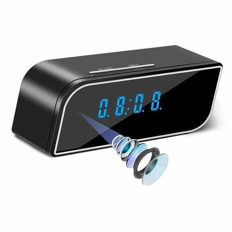Smart WiFi Security Camera Digital Alarm Clock