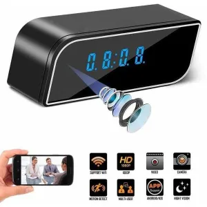 Smart WiFi Security Camera Digital Alarm Clock