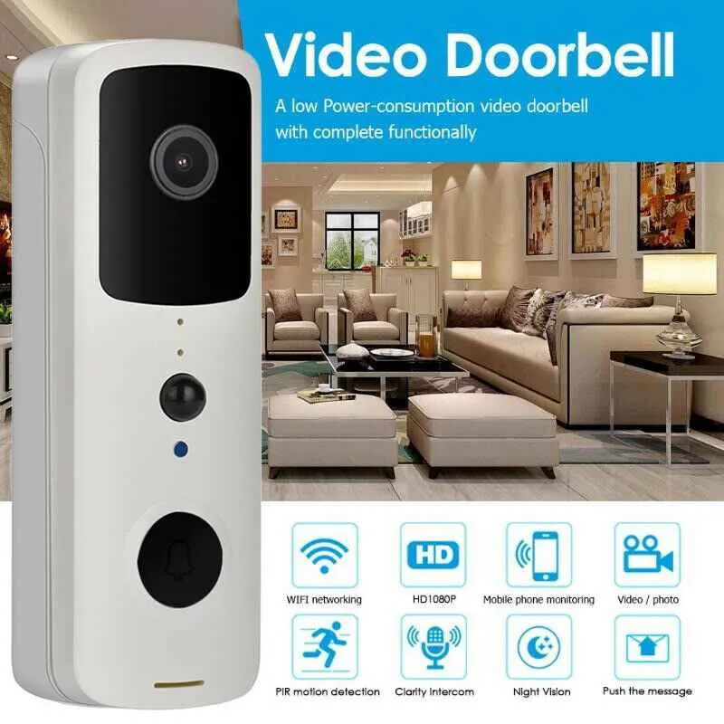 Smart WiFi Video Doorbell Security Camera With Doorbell Chime