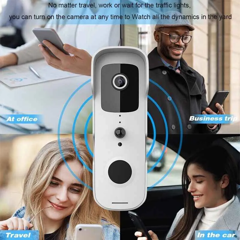 Smart WiFi Video Doorbell Security Camera With Doorbell Chime
