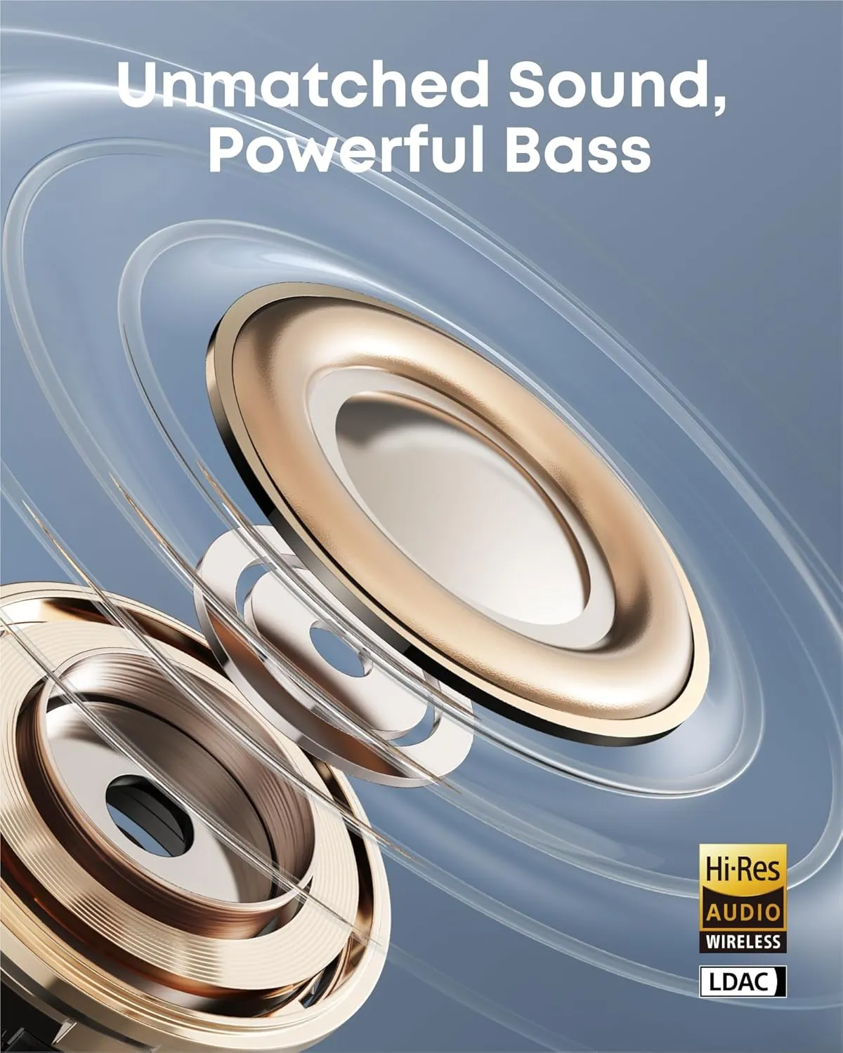 Soundcore AeroClip by Anker, Open-Ear Earbuds, Clip-On Headphones, Adaptive Comfort, Clear Calls with 4 Mics and AI, Stable Fit, 12mm Drivers for Powerful Bass, Hi-Res, Open-Ring Design