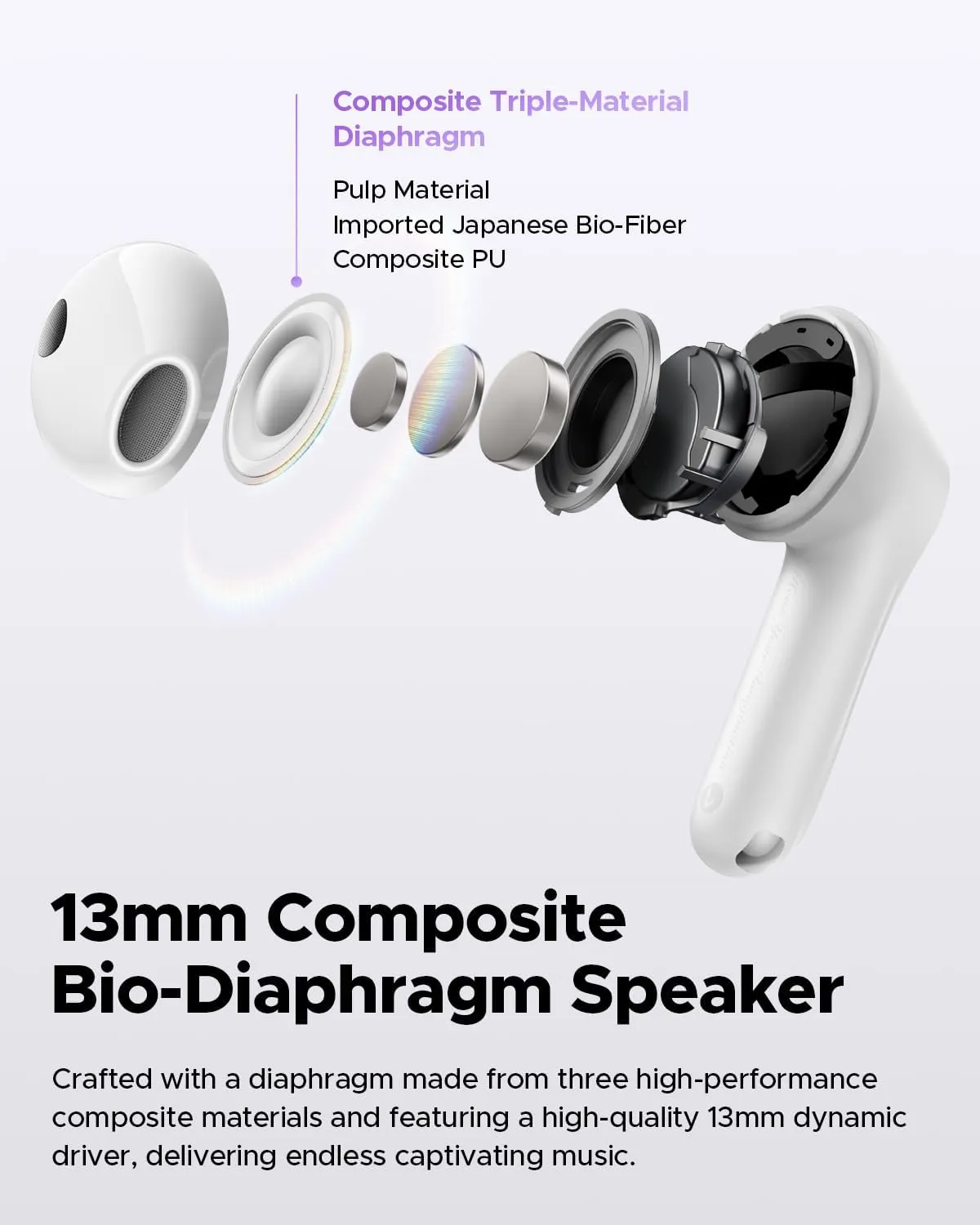 SoundPEATS Air5 Truly Wireless Semi in Ear Earbuds, TWS Noise Nancelling Headphones, Snapgragon Sound, APTX Adaptive Lossless and QCC3091, Bluetooth V5.4 Earphones with 6 Mics, 30 Hrs Gaming Playtime