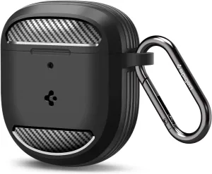Spigen Rugged Armor Designed for Bose QuietComfort Ultra Earbuds Case (2023) and Bose QuietComfort Earbuds II Case (2022) - Matte Black