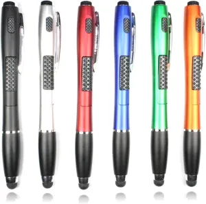 Stylus Pen [6 Pcs], 3-in-1 Multi-Function Touch Screen Pen (Stylus   Ballpoint Pen   LED Flashlight) for Smartphones Tablets iPad iPhone Samsung etc