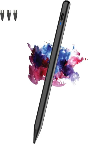 Stylus Pen for Android, CMARS POM Tip Magnetic Phone Pencil, Fine Point Stylus Pens for Touch Screens, Tablet Pen Suit with Samsung/Huawei/Vivo and Other Android Smartphone and Tablet Devices (Black)