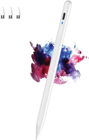 Stylus Pen for Android, CMARS POM Tip Magnetic Phone Pencil, Fine Point Stylus Pens for Touchscreen, Digital Tablet Pen Suit with Samsung/Huawei/Vivo and Other Android Phone and Tablet Devices - White