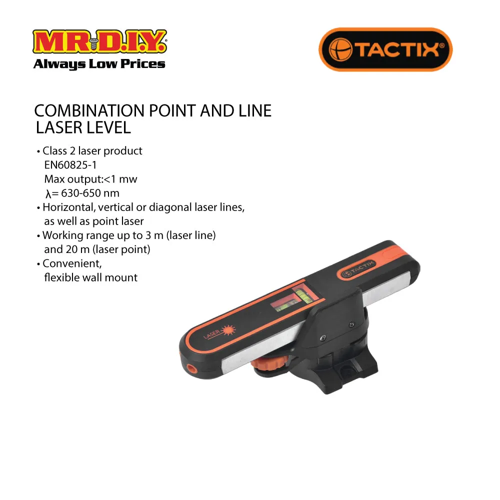 TACTIX Combination Point And Line Laser Level