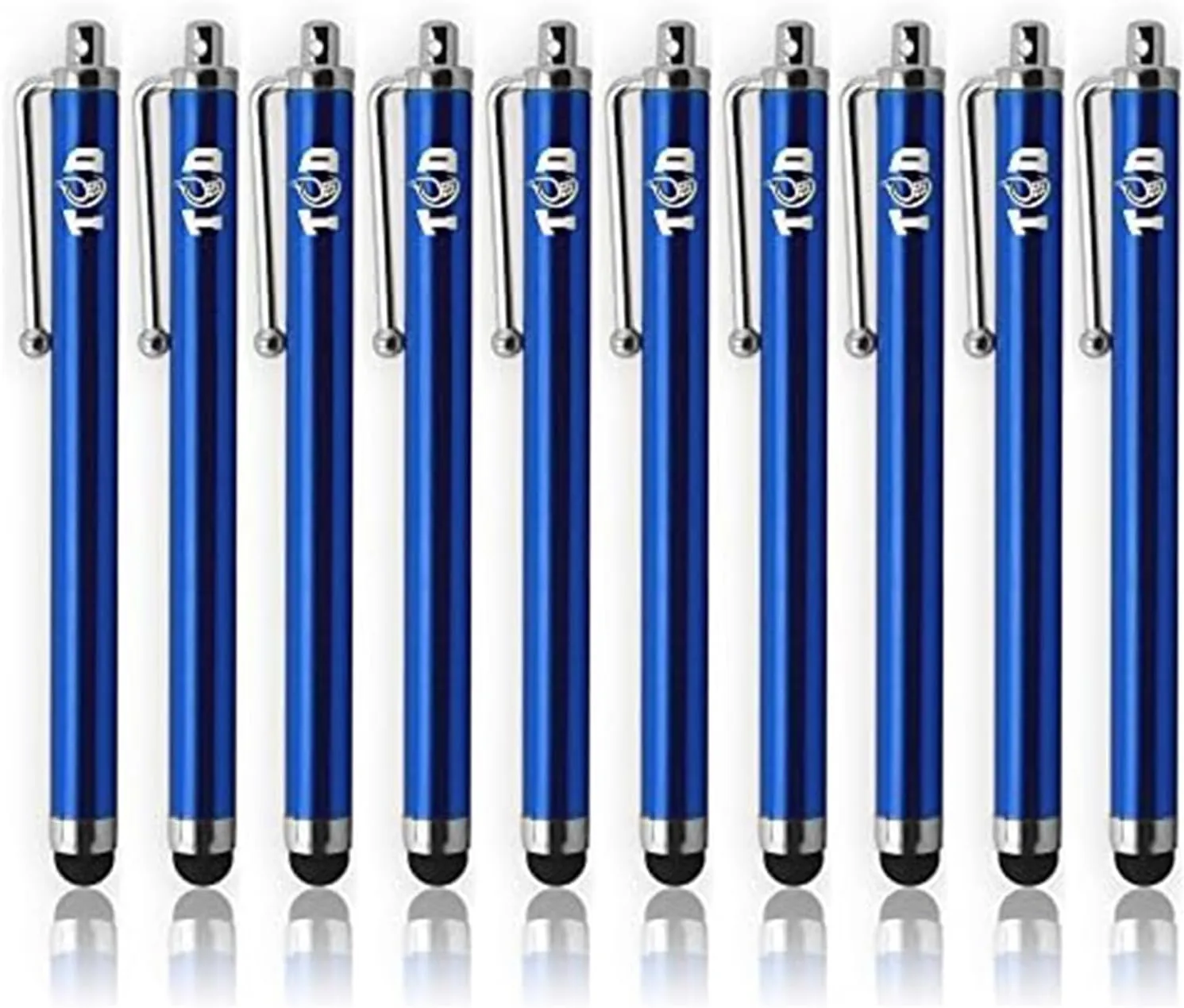 TCD 10-Pack Stylus Pen Set  Universal Capacitive Pen for iPad, iPhone, Tablet, Laptop  Premium Thick Rubber Tip Styluses for All Touchscreen Devices, Blue