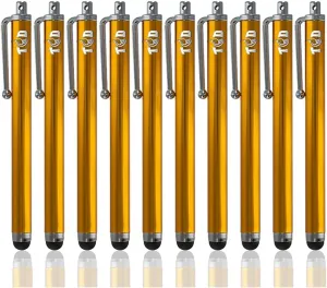 TCD 10-Pack Stylus Pen Set  Universal Capacitive Pen for iPad, iPhone, Tablet, Laptop  Premium Thick Rubber Tip Styluses for All Touchscreen Devices, Coral