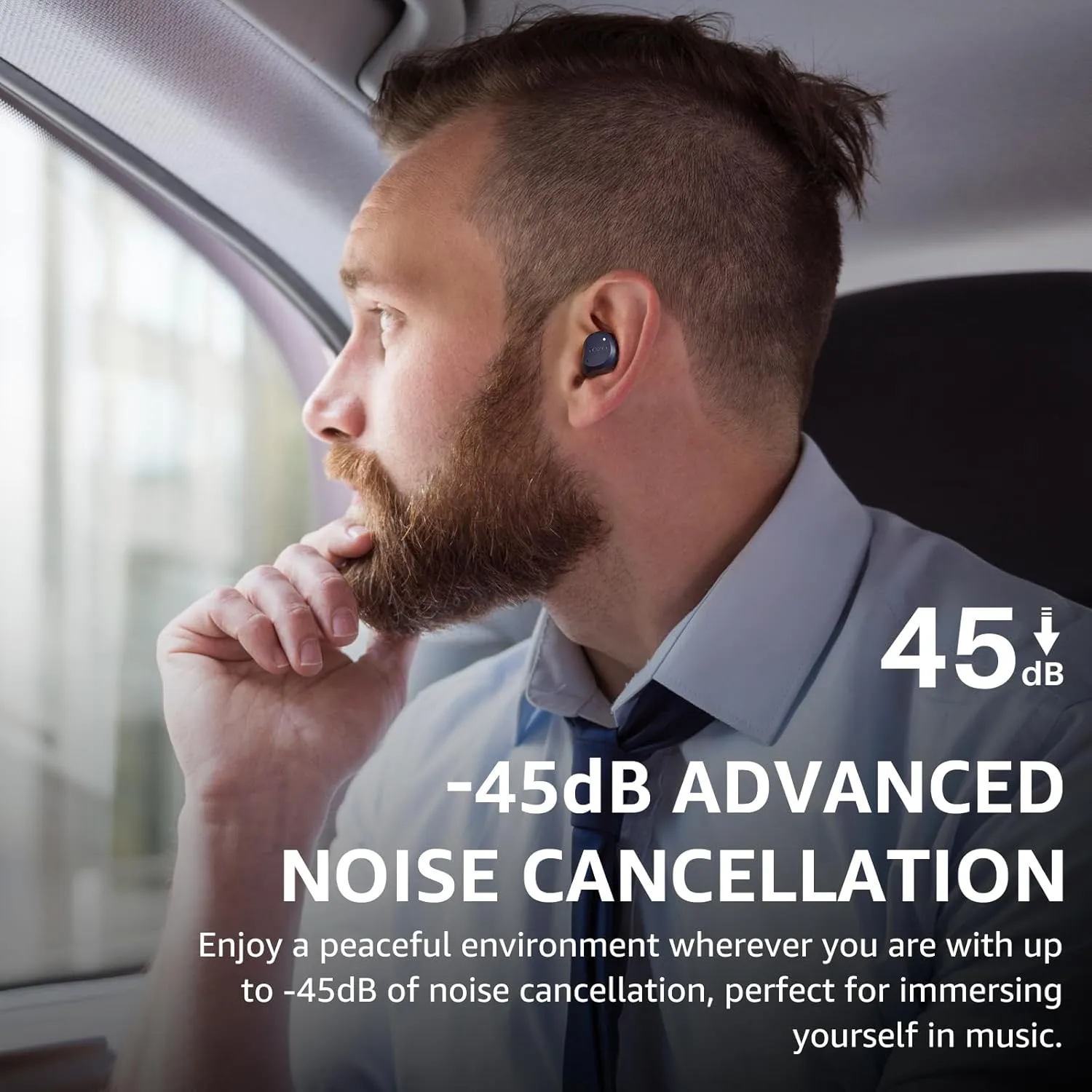 TOZO Hybrid Active Noise Cancelling Wireless Earbuds, 6 Mics ENC Clear Call, IPX8 Waterproof, in Ear Bluetooth 5.3 Headphones Stereo Bass Ear Buds 59H Playtime with LED Display 32 EQs via APP