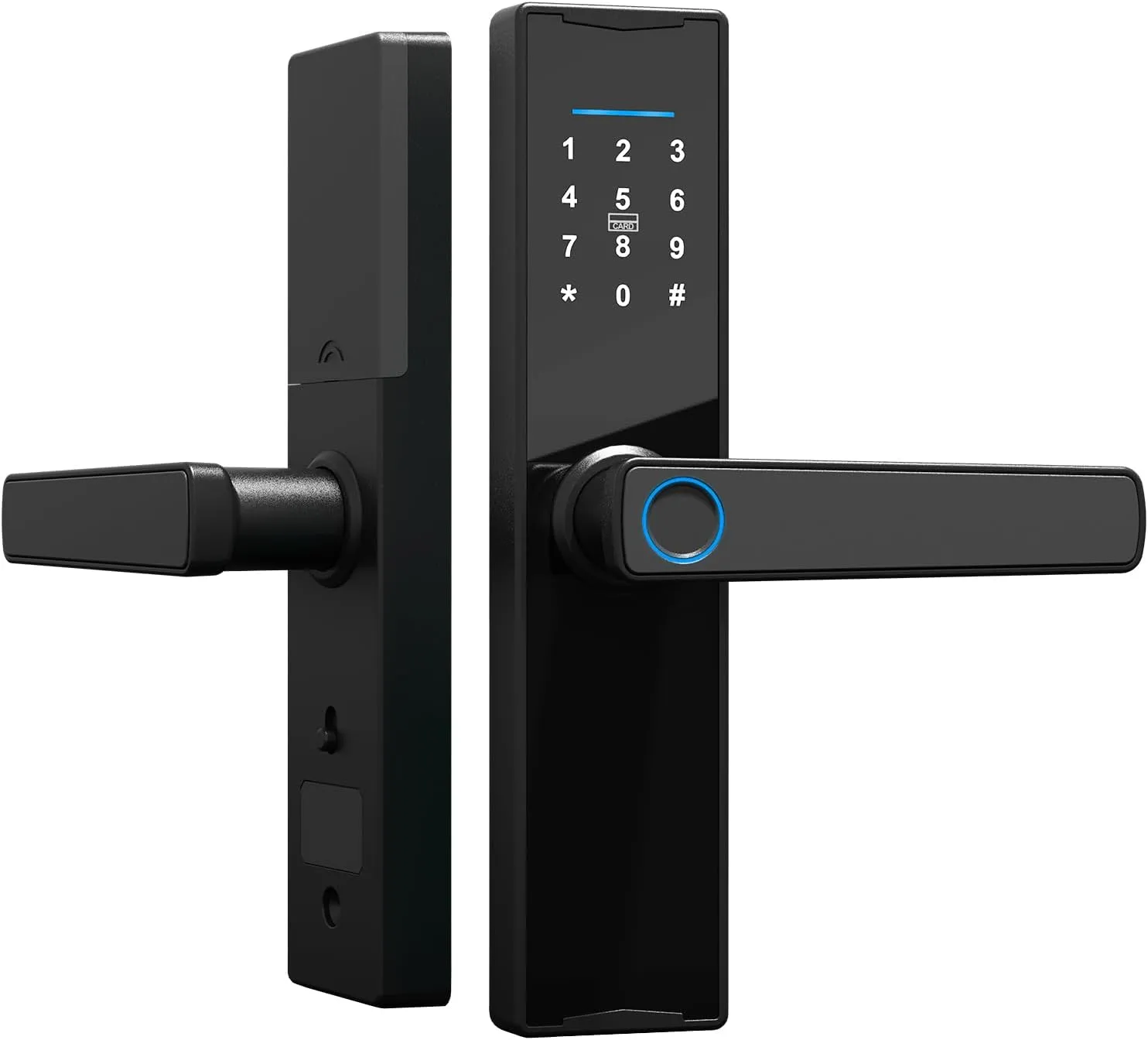 Tuya Smart Lock Fingerprint Lock Door Lock Keypad Door Lock with Handle Fingerprint Electronic Deadbolt Door Lock Smart Door Lock Compatible with Tuya APP