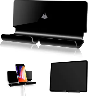 TXEsign Adhesive Wall Tablet Holder Mount Stand for Tablet Smartphones eReader Wall Holder Mount (Black)