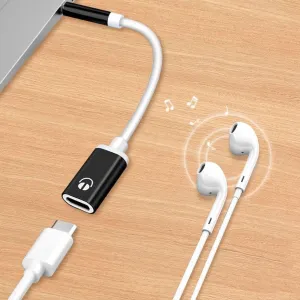 USB C to 3.5mm Audio Adapter, Noise Cancelling Headphone Jack Converter for Smartphones, Tablets, Laptops and Type-C Devices (Pink)