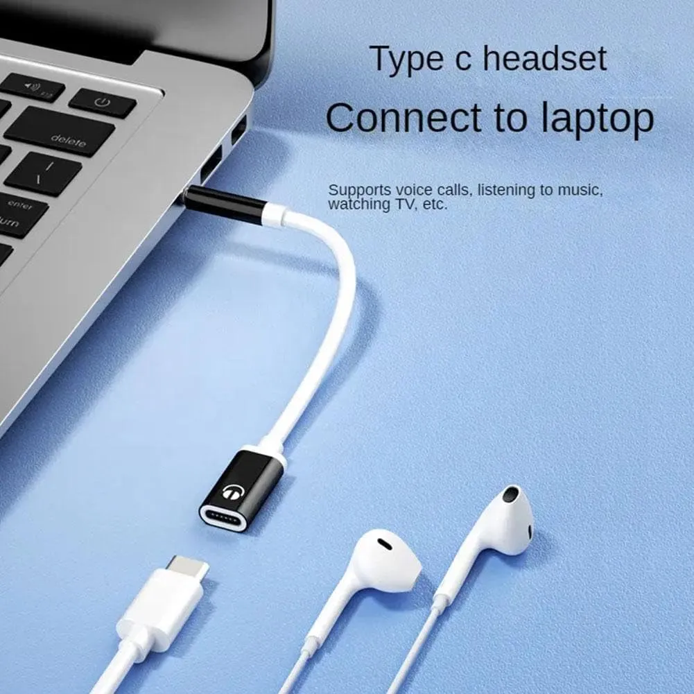 USB C to 3.5mm Audio Adapter, Noise Cancelling Headphone Jack Converter for Smartphones, Tablets, Laptops and Type-C Devices (Pink)