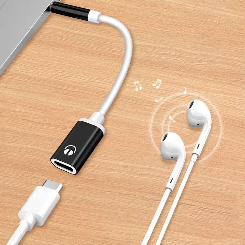 USB C to 3.5mm Audio Adapter, Noise Cancelling Headphone Jack Converter for Smartphones, Tablets, Laptops and Type-C Devices (Pink)