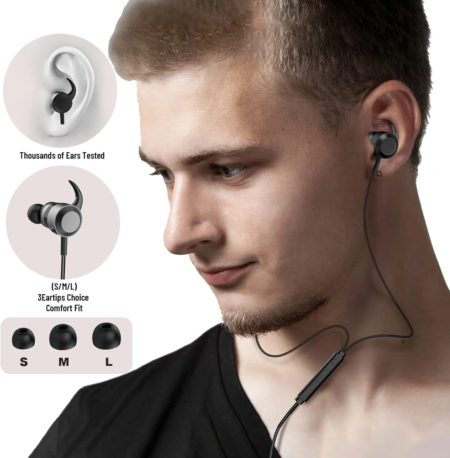 USB C Wired Gaming Ear Buds - 7.1 Surround Sound in-Ear Headphone - Detachable Microphone - Integrated Mute and Volume Control - Gamer Earbuds for Mobile Gaming, Switch, Xbox One, PS, PC