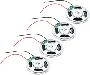 uxcell 4 Pcs 0.5W 8 Ohm Small Speakers Metal Shell Round Internal Micro Magnet Speaker for Mini Speakers DVD EVD Multimedia Mobile Portable Advertising Machine