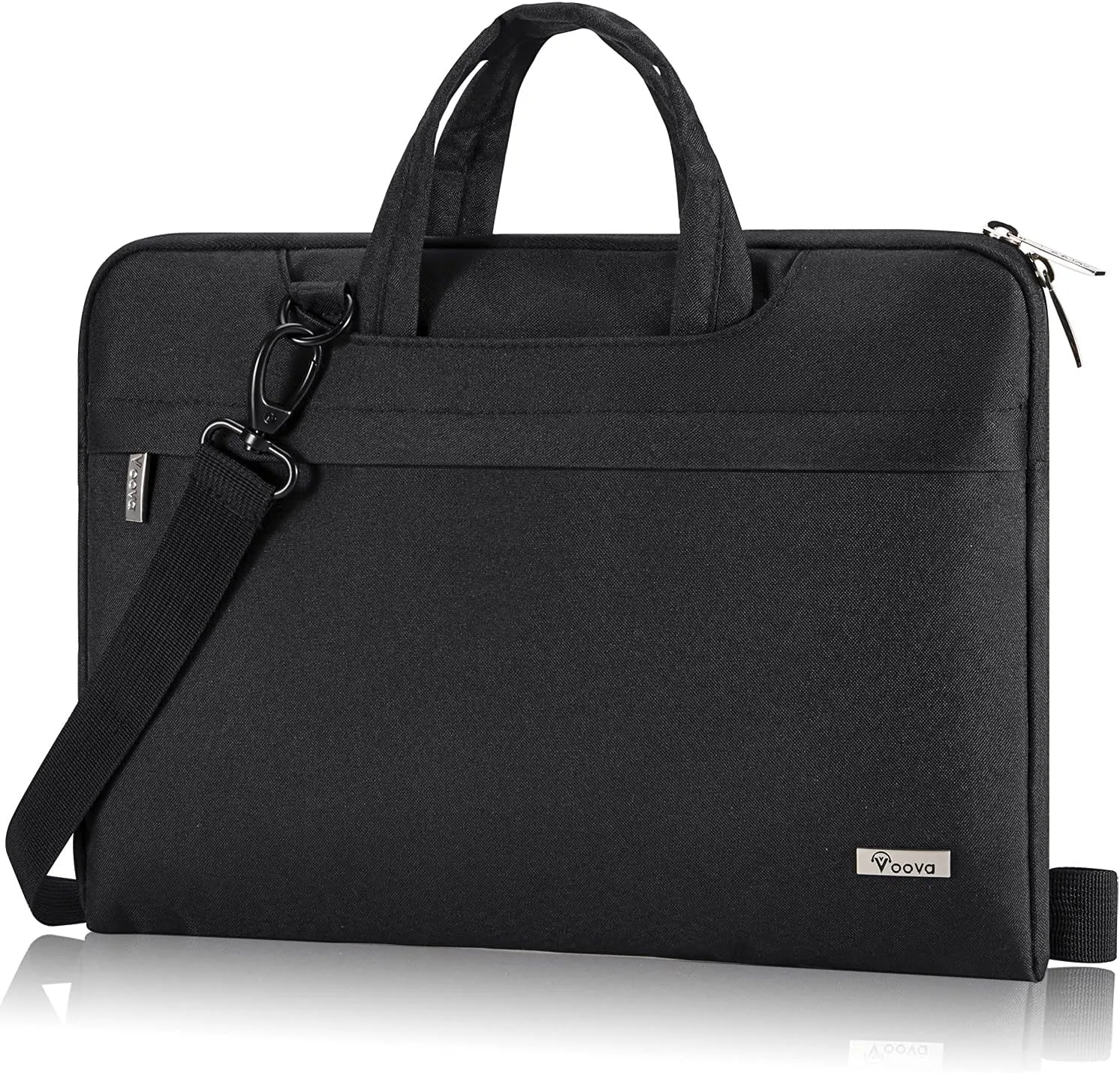 Voova Laptop Bag 13 14 Inch, Waterproof Computer Sleeve Carrying Case with Shoulder Straps & Handle Compatible with Macbook Air 13 M2/M3/M4, MacBook Pro 13/14, HP Dell Lenovo Chromebook 14, Black