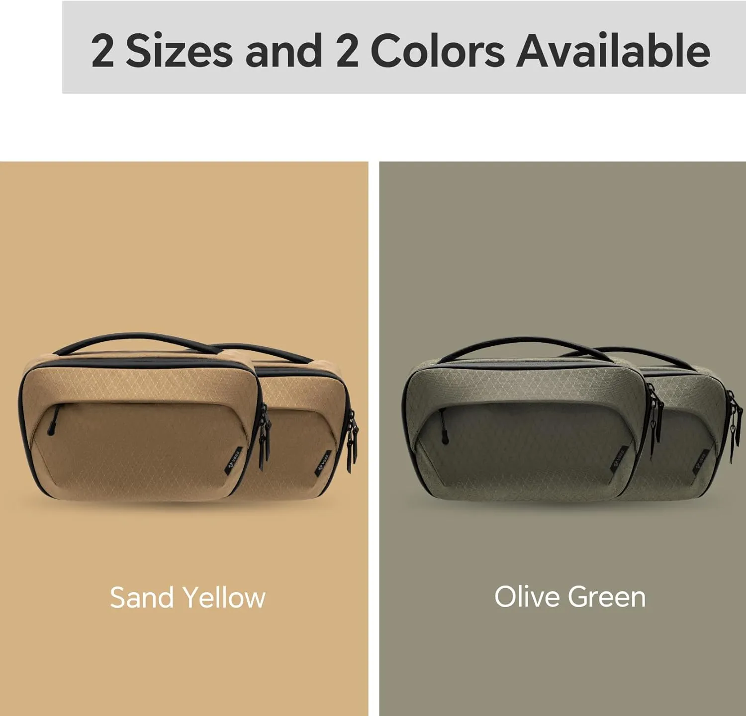 VSGO Tech Accessories Pouch Waterproof Small Travel Bag Accessories Holder Pouch Carrying Case for Electronic Accessories Light/Charger/Battery/SD Card etc Green-S