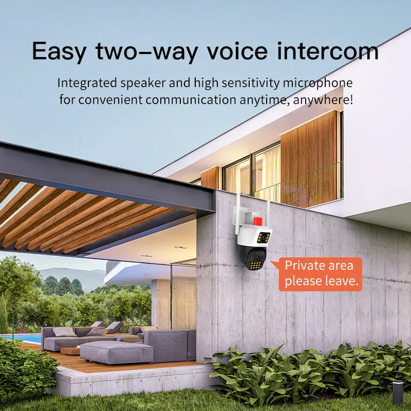 VStarcam AF663DR Home Security Smart AI Detection IP66 Waterproof 2-Way Audio Night Vision Security Outdoor Surveillance Fire Detection Camera