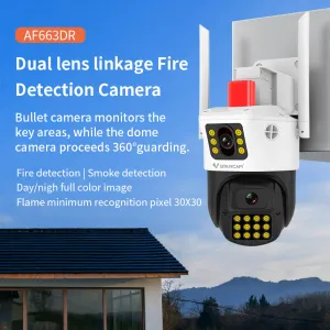VStarcam AF663DR Home Security Smart AI Detection IP66 Waterproof 2-Way Audio Night Vision Security Outdoor Surveillance Fire Detection Camera