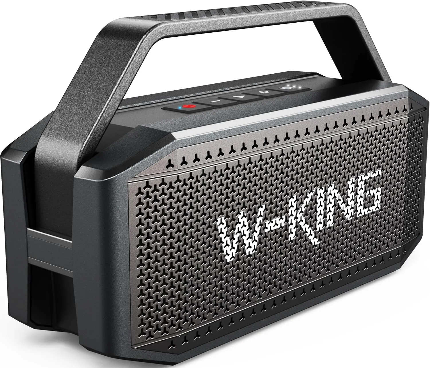 W-KING Bluetooth Speaker, 80W PEAK IPX6 Waterproof Loud Portable Bluetooth Speaker Wireless with 2 Full-Range Drivers/Rich Bass,2 Pairing/40H/U-Disk/TF Card/AUX/EQ, Party Boombox Outdoor Large Speaker