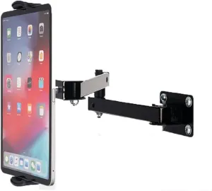 Wall Mount Tablet Holder Swivel Aluminum 360Rotation Tablet Stand Wall Mount Stand Wall Extendable Tablets Holder Wall Mount Swivel with Arm for Screen Wall Mounted brackets,for Tablets/Phone 7"-13"