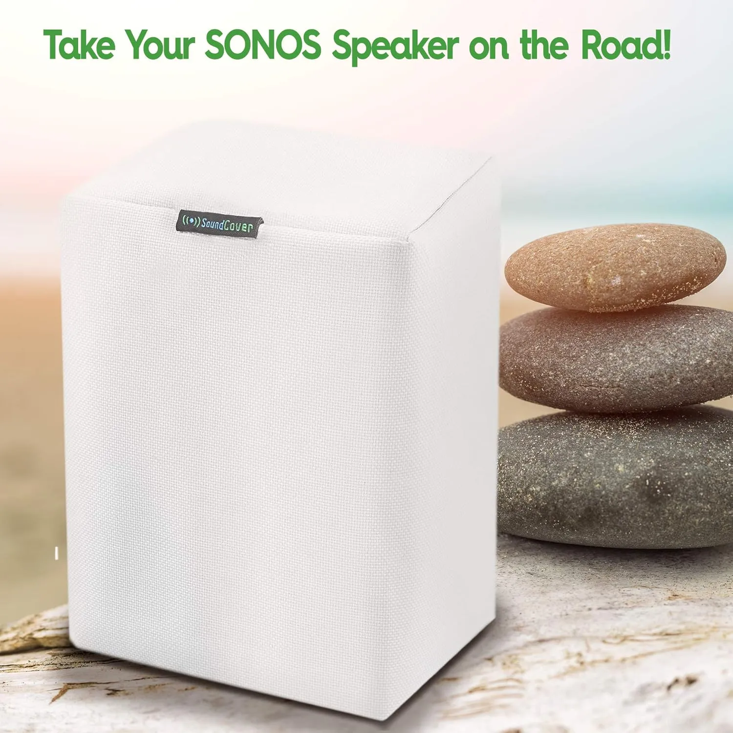 White Waterproof Heavy Duty Outdoor Sonos Speaker Cover - Dust, Water & UV Protection for Sonos Play:1, One & One SL Speakers - Fits Wall Mounted Speakers