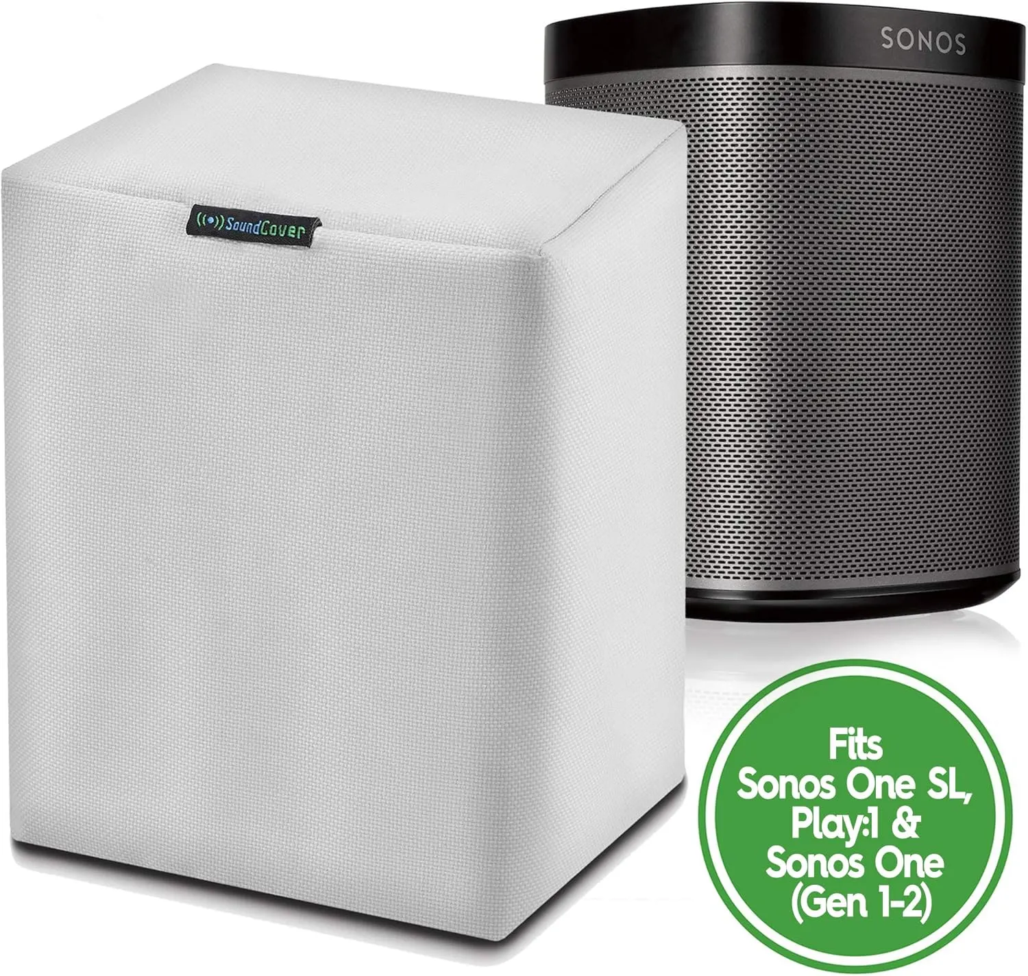 White Waterproof Heavy Duty Outdoor Sonos Speaker Cover - Dust, Water & UV Protection for Sonos Play:1, One & One SL Speakers - Fits Wall Mounted Speakers