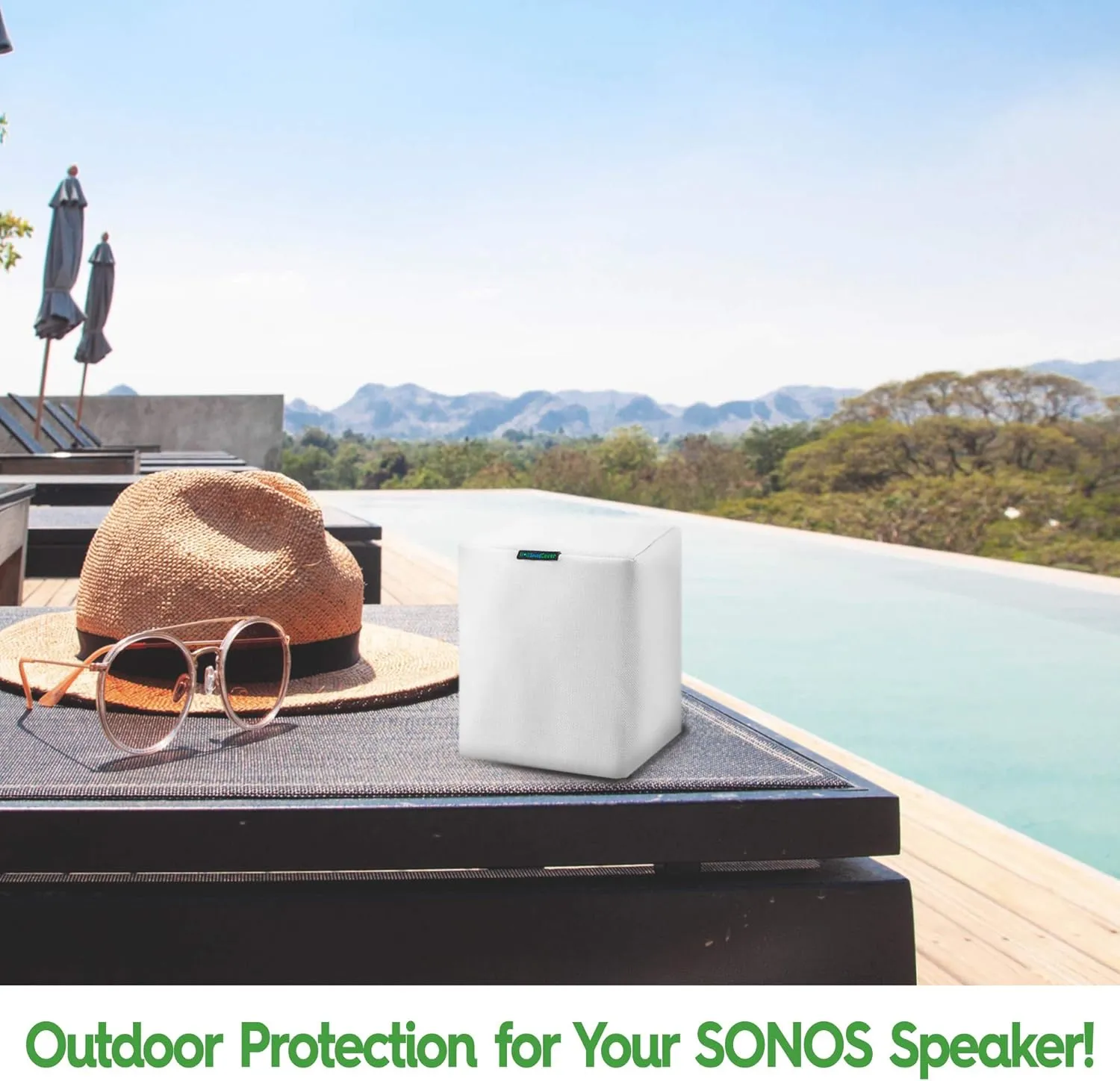 White Waterproof Heavy Duty Outdoor Sonos Speaker Cover - Dust, Water & UV Protection for Sonos Play:1, One & One SL Speakers - Fits Wall Mounted Speakers